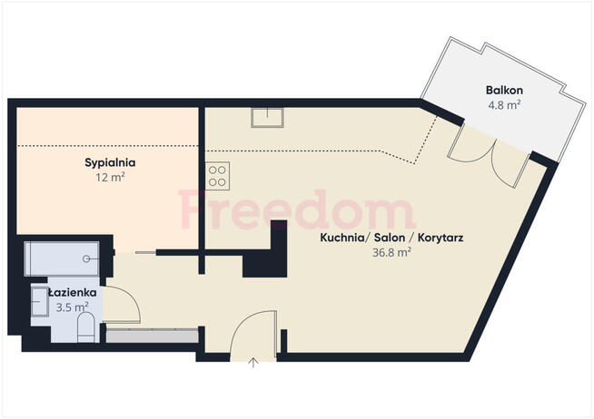 Nowoczesne 2 pokoje Bartąska z garażem