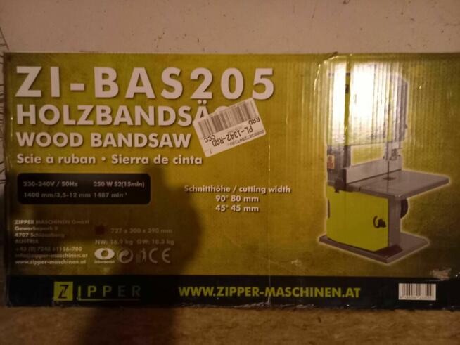 Piła taśmowa ULEPSZONĄ ZIPPER ZI-BAS205 230V
