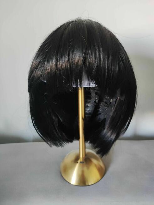 Peruka Czarna Dla Kobiet Damska włosy z grzywką ciemne 44