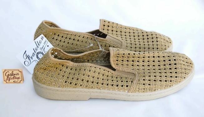 Półbuty z siatki, tenisówki męskie khaki beż r.46 Fratellon