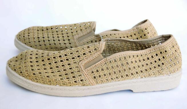 Półbuty z siatki, tenisówki męskie khaki beż r.46 Fratellon