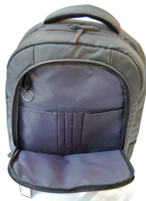 Plecak męski, szary z przegrodą na laptop, Lanetti - nowy.