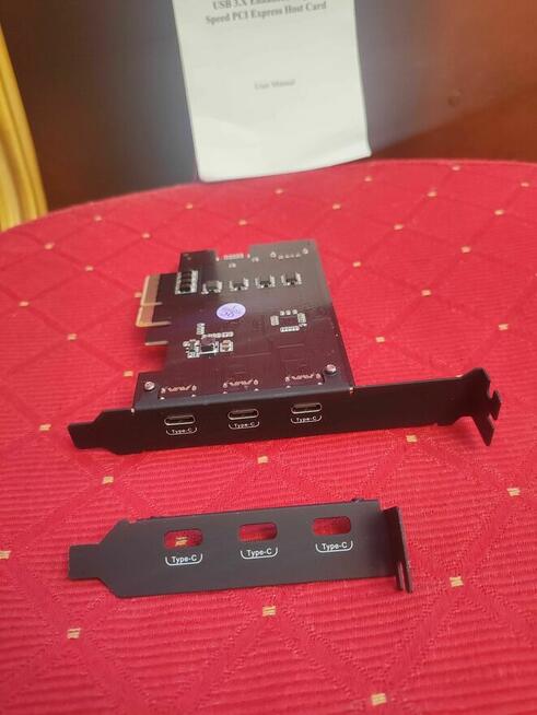 Karta rozszerzeń PCIe Express port typ C USB3.2 do Komputera
