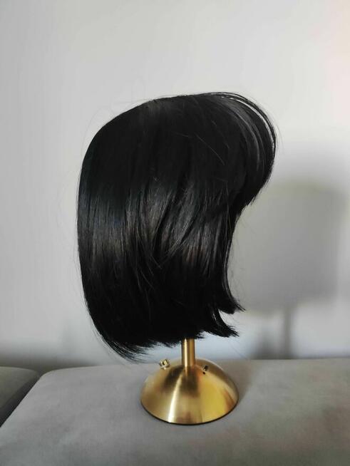 Peruka Czarna Dla Kobiet Damska włosy z grzywką ciemne 44