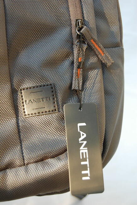 Plecak męski, szary z przegrodą na laptop, Lanetti - nowy.