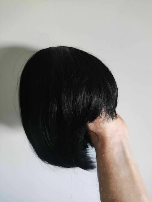 Peruka Czarna Dla Kobiet Damska włosy z grzywką ciemne 44