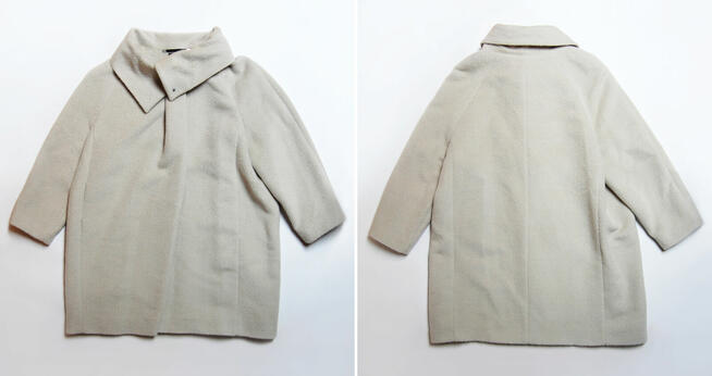 JASS płaszcz 625 jasny lodowy 48 suri alpaka wełna