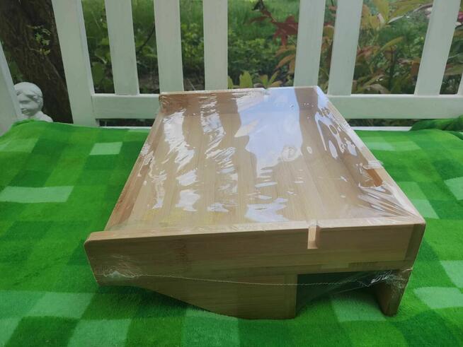 Stolik Przyłóżkowy do łóżka Drewniany bambusowy Organizer