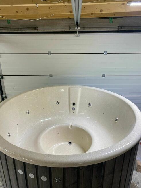 Promocja!Balia Jacuzzi do Ogrodu–Piec na Drewno, Masaże, Led