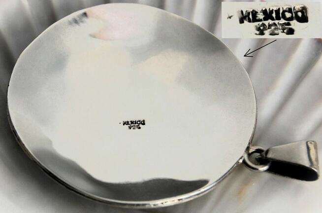 Kalendarz Majów, Meksyk, srebrny wisior, srebro pr. 925