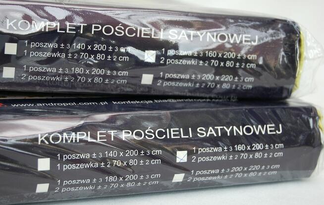 Komplet pościeli Andropol satyna bawełna100% 160x200 2x70x60