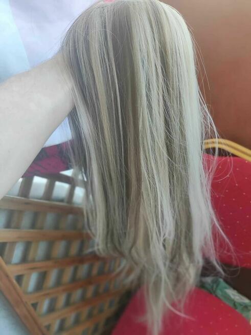 Włosy Blond Peruka Długie włosy dla Kobiet Damska na głowę