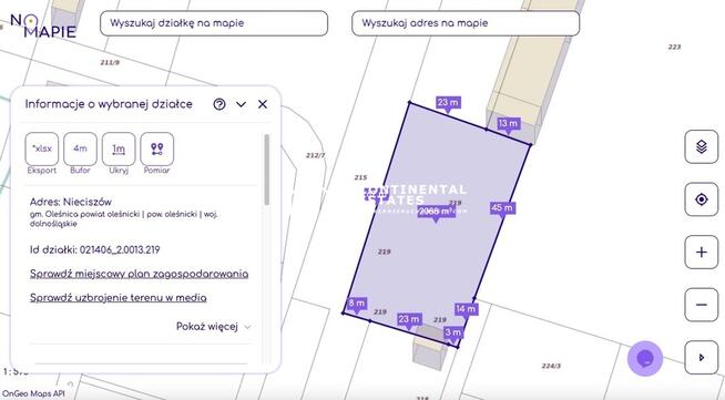 Nieciszów | 15 km od Wrocławia | 2090 m2 budowlana