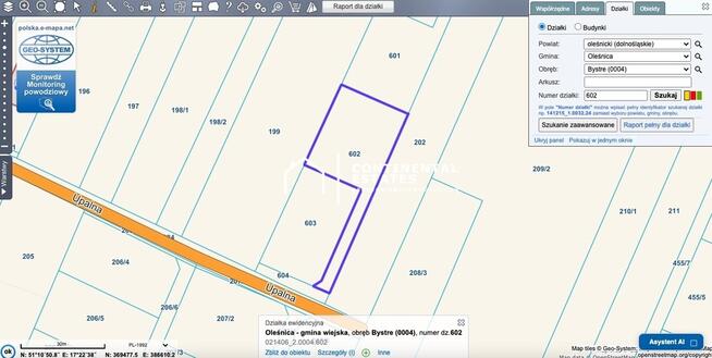 Działki budowlane w urokliwym Bystrem (Oleśnica)