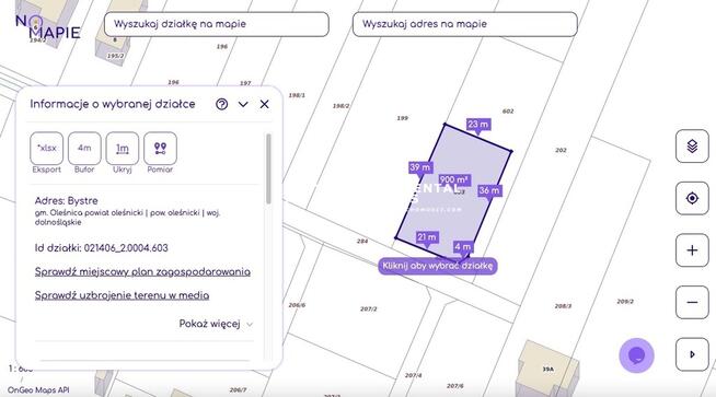 Działki budowlane w urokliwym Bystrem (Oleśnica)