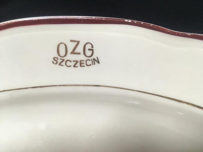 Stara patera duża PRL OZG Szczecin Chodzież półmisek unikat