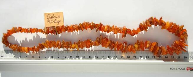 Naszyjnik korale z bursztynu bursztyn bałtycki surowy