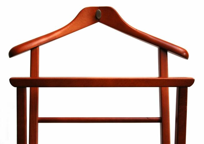 Stojak, wieszak na garnitur, drewniany, drewno