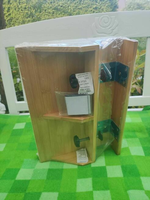 Stolik Przyłóżkowy do łóżka Drewniany bambusowy Organizer