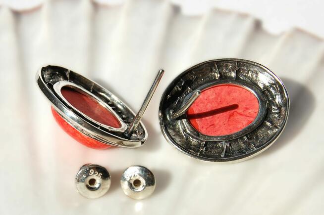 Wisior, bransoletka, kolczyki, nowy komplet, koral czerwony