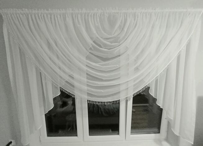 Firana woal typu francuskiego z kryształkami