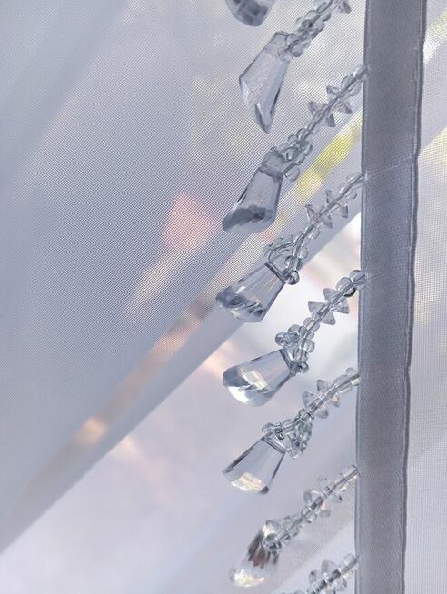 Firana woal typu francuskiego z kryształkami