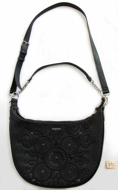 Desigual Majestic Siberia czarna haftowana torebka damska