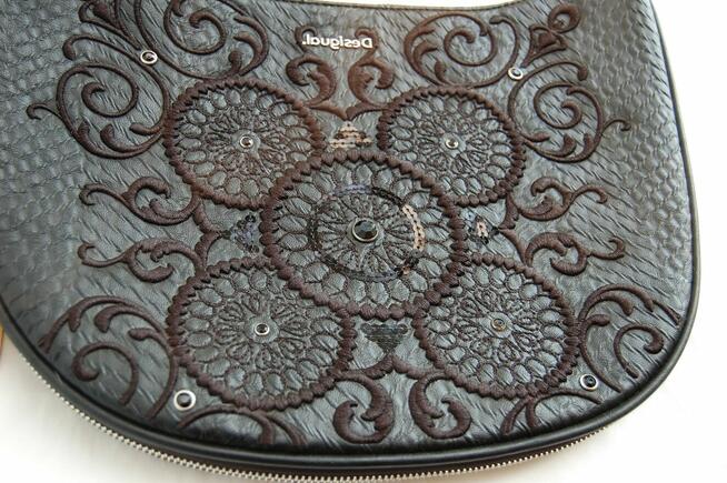 Desigual Majestic Siberia czarna haftowana torebka damska