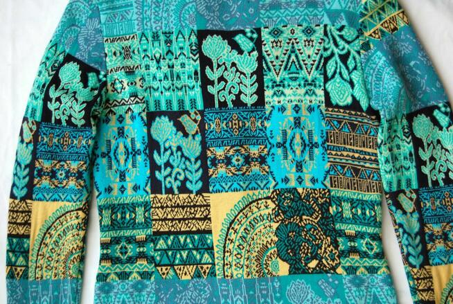 KOOI Knitwear turkusowy kardigan sweter damski 38 M bawełna