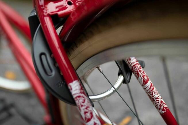 Rower miejski w stylu retro/vintage z koszem, damski 28 cali