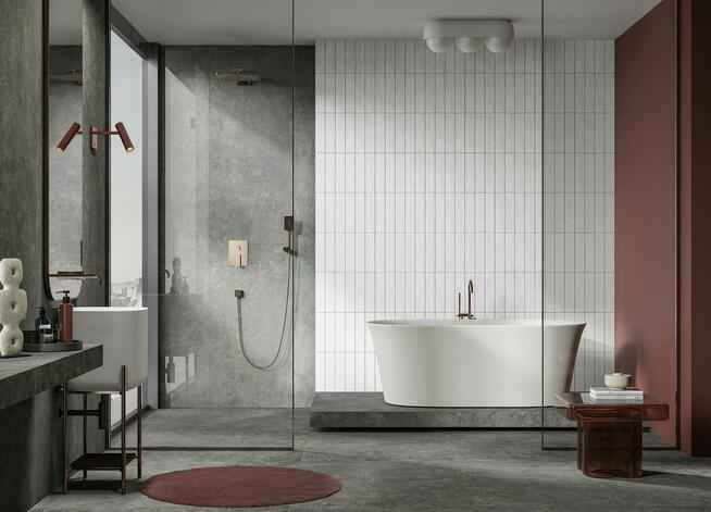 Płytki łazienkowe ciegiełka szkliwione 30x7 Palette white