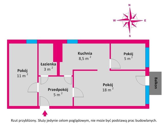 3 pokoje blisko plaży na Stogach! Balkon, piwnica!