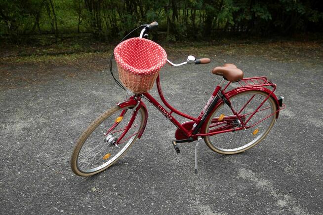Rower miejski w stylu retro/vintage z koszem, damski 28 cali