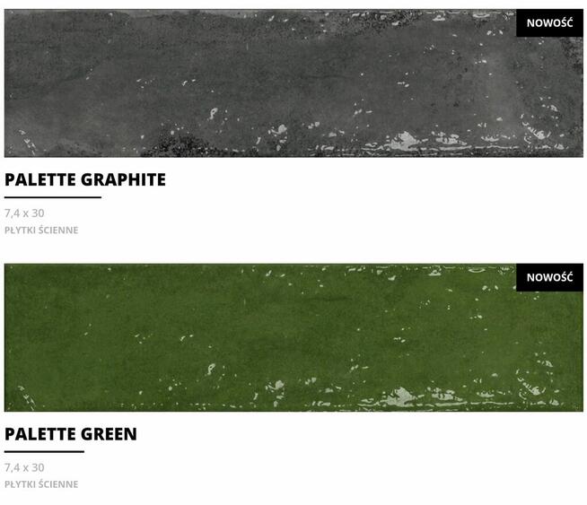 Płyki między szafki kuchenne cegiełka szkliwiona Palette g.1