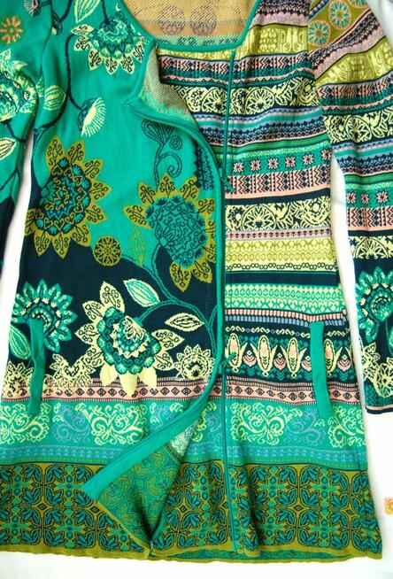 KOOI Knitwear Nowy długi kardigan sweter damski 38 M bawełna