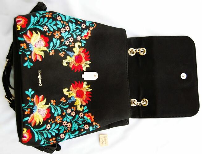 Plecak damski Desigual, Adagio Denver haft kwiaty boho folk