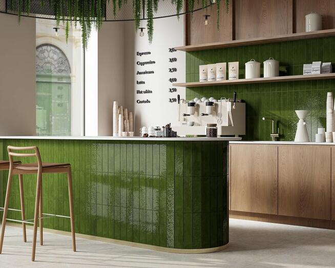 Płyki między szafki kuchenne cegiełka szkliwiona Palette g.1