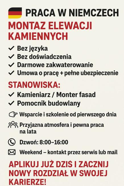 PRACOWNIK BUDOWLANY OD ZARAZ NIEMCY