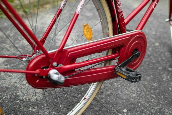 Rower miejski w stylu retro/vintage z koszem, damski 28 cali