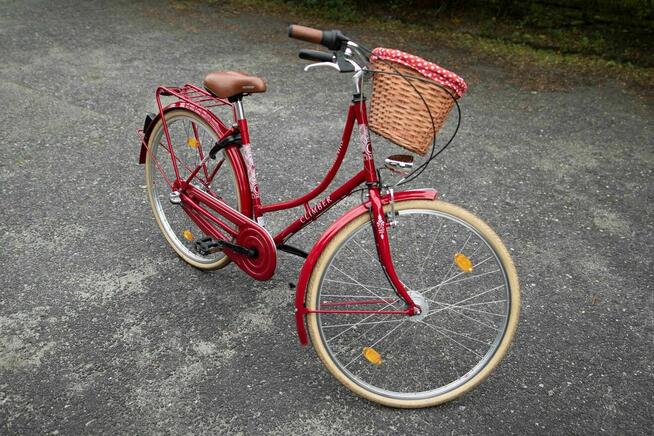 Rower miejski w stylu retro/vintage z koszem, damski 28 cali