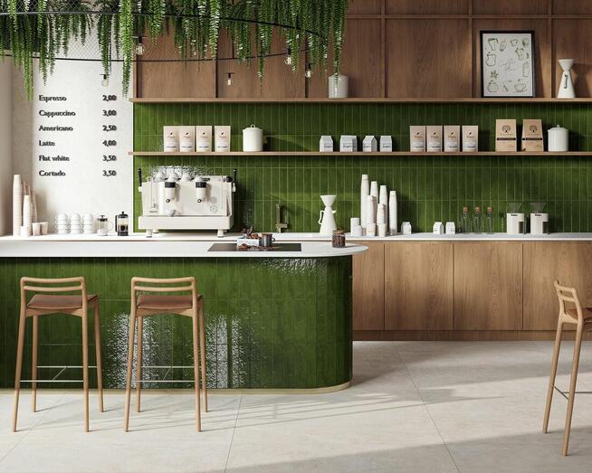 Płyki między szafki kuchenne cegiełka szkliwiona Palette g.1