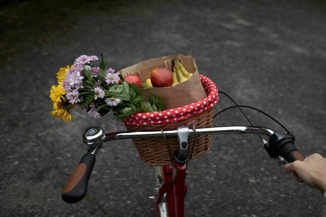 Rower miejski w stylu retro/vintage z koszem, damski 28 cali