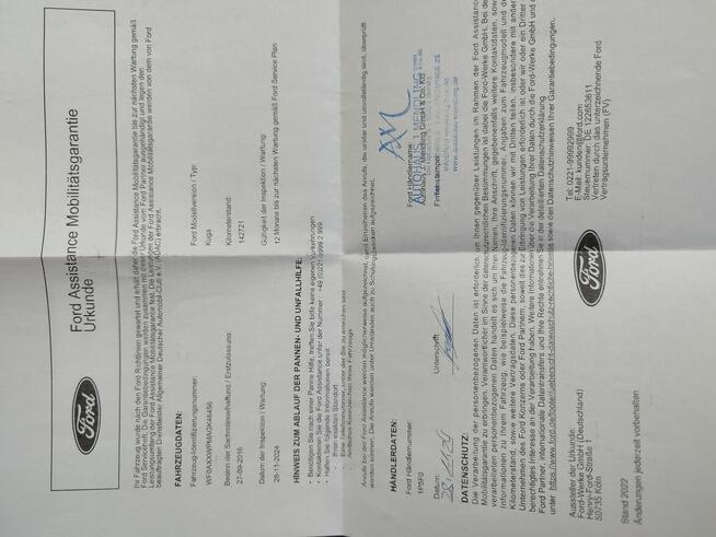 Ford Kuga 1.5 EcoBoost cały w oryginalnym lakierze i serwis