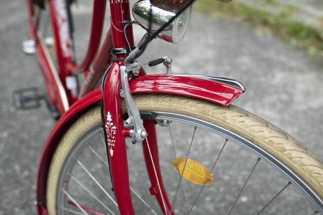 Rower miejski w stylu retro/vintage z koszem, damski 28 cali