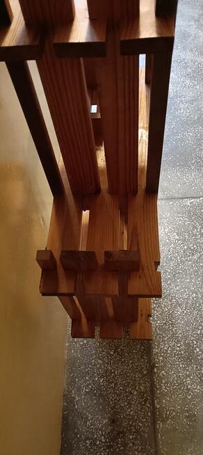 Piękny drewniany kwietnik /półka