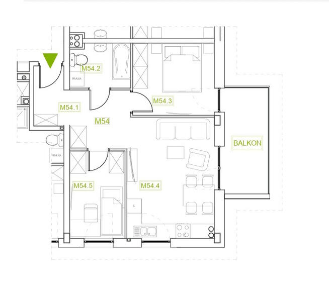 Nowoczesne, jasne, wysoki standard, 2 mp