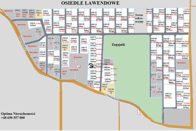 Działka Charzyno gm. Siemyśl, Lawendowa