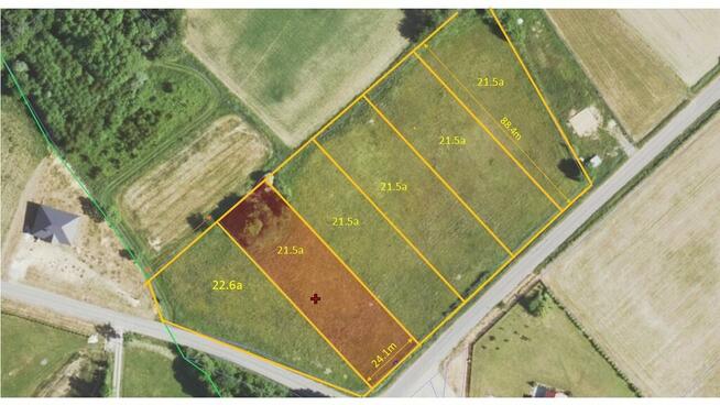 Działki budowlane 21.5a w miejscowości Mała.