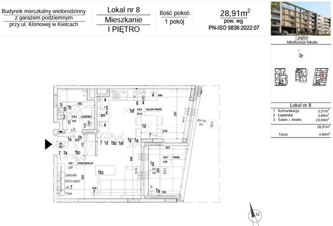NOWE Mieszkanie 28,91 m2 > ul. Klonowa