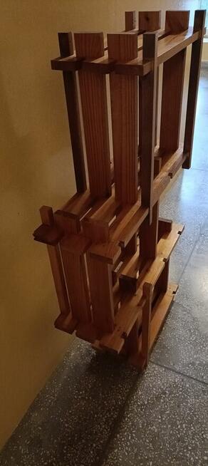 Piękny drewniany kwietnik /półka